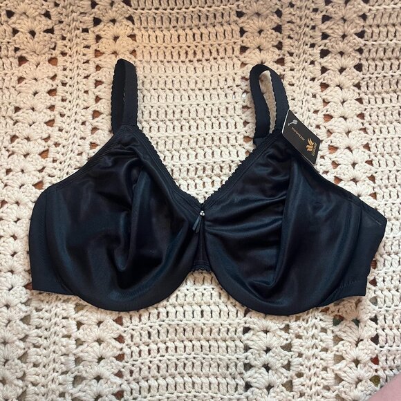 Wacoal Simple Shaping Minimizer Bra Black Style 857109 Size 44D New with Tags - Picture 2 of 6